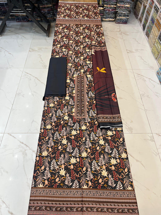 Classic Plain Linen 3PC with Same Fabric Dupatta