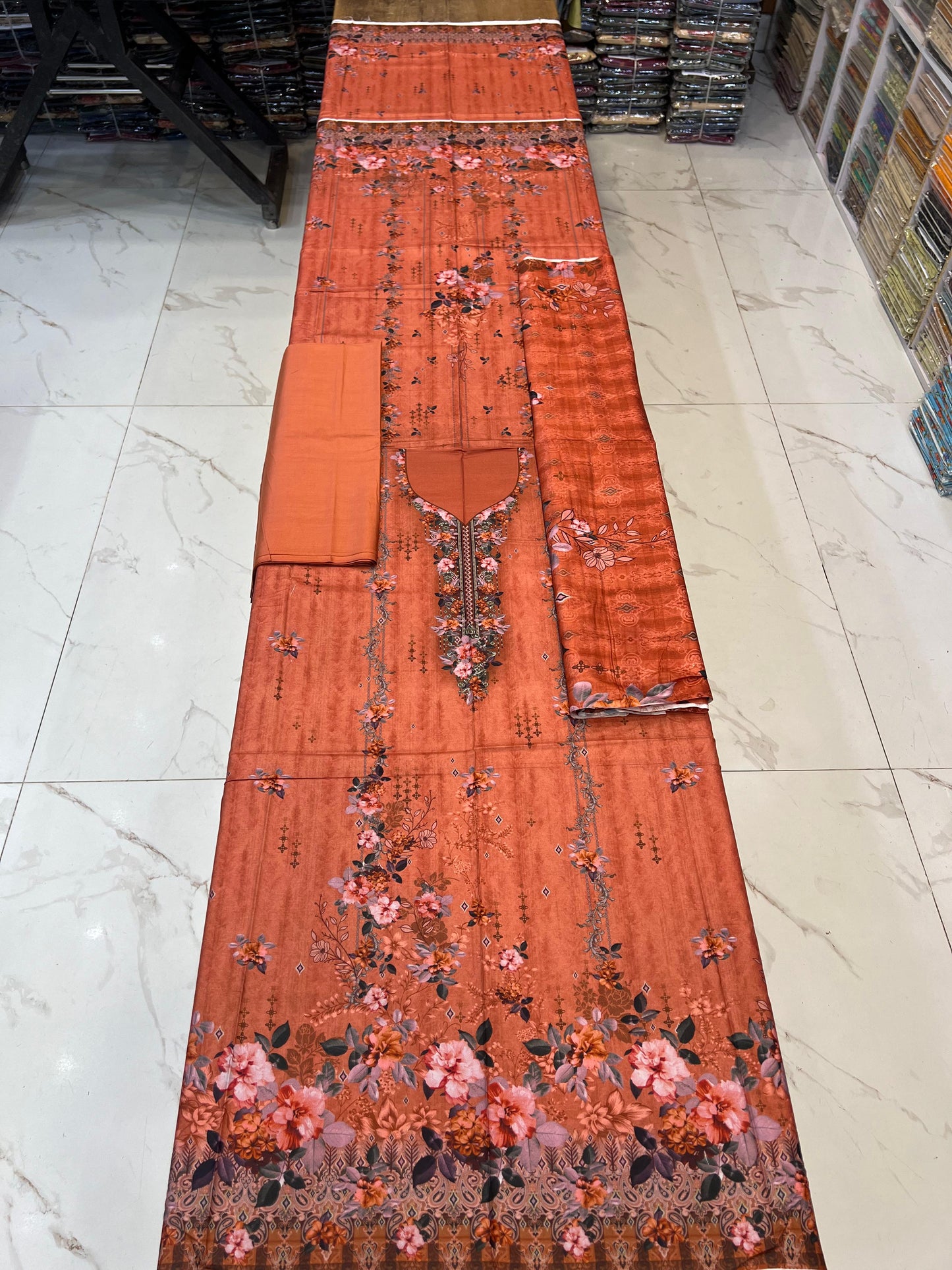 Classic Plain Linen 3PC with Same Fabric Dupatta