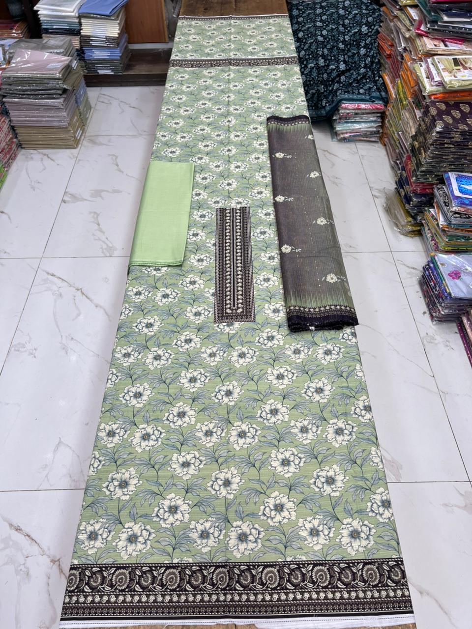 Almas Premium Bana Dora Lawn 3PC | Tarkashi Dupatta