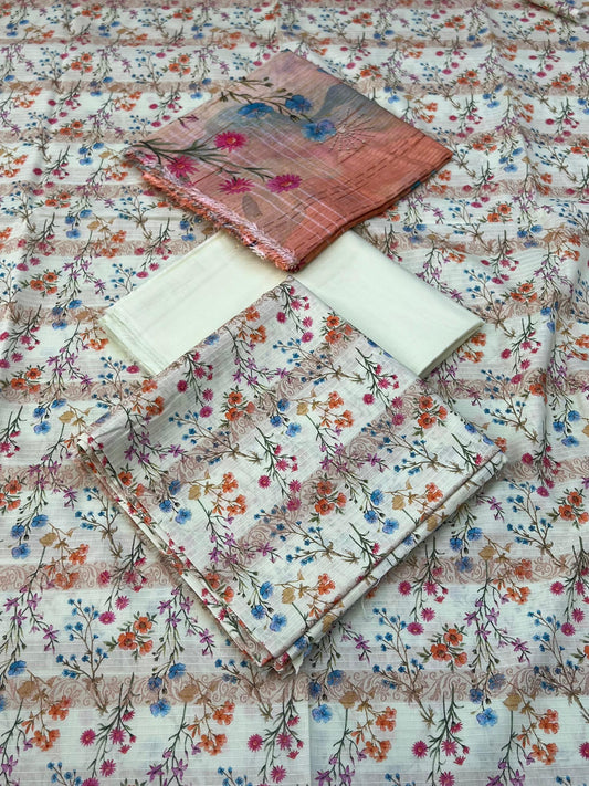 Sharjeena Premium Fancy Lawn 3PC