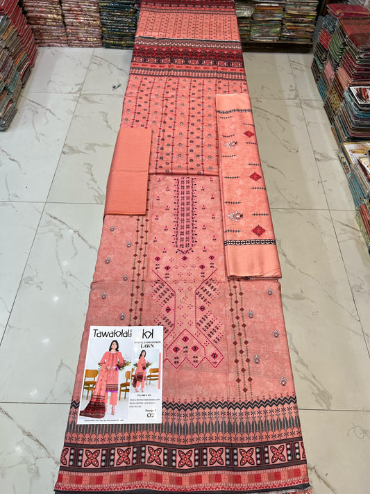 TAWAKAL LAWN 3PC SUIT