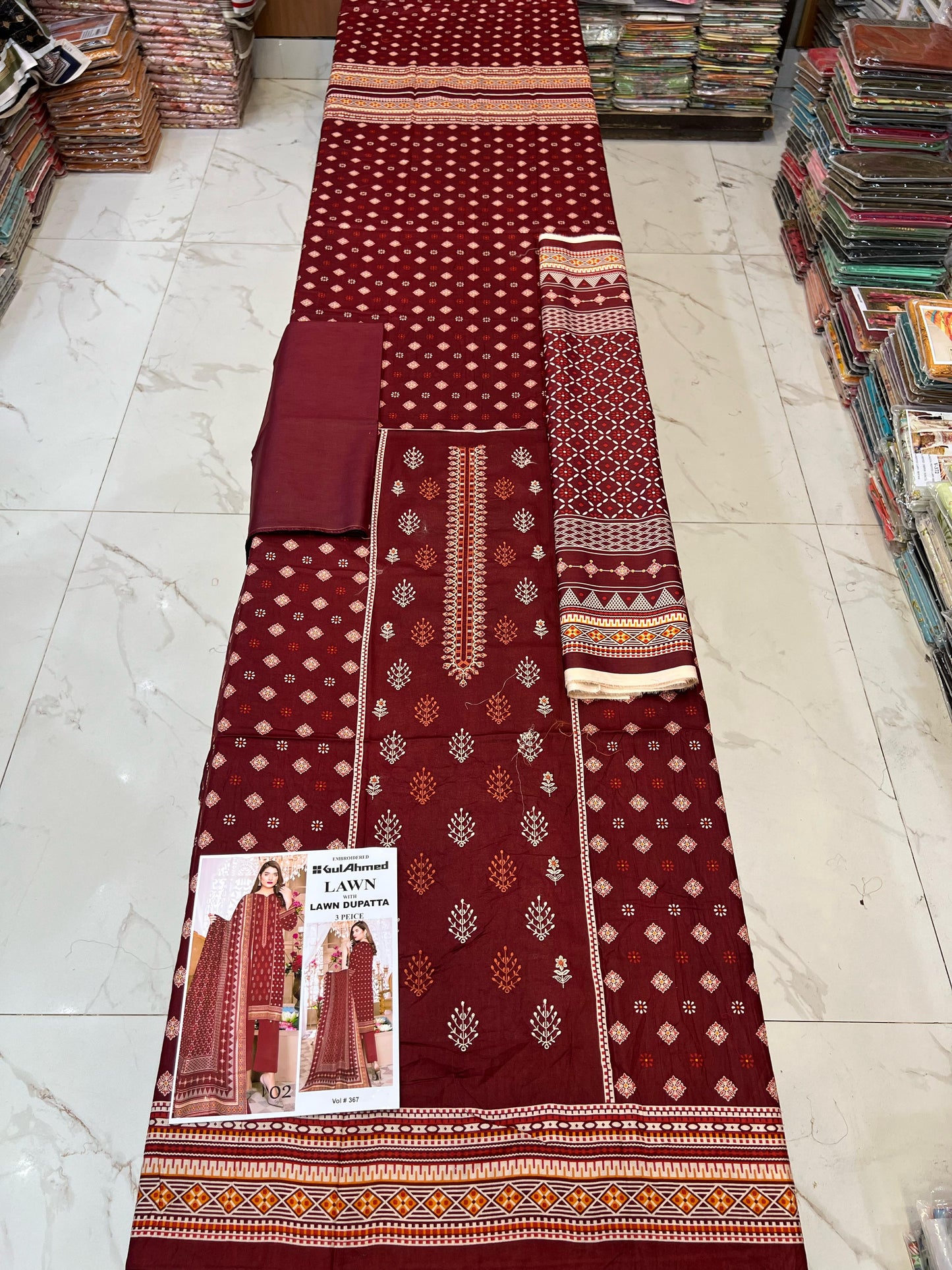 Mix Brands Lawn 3Pc Suit