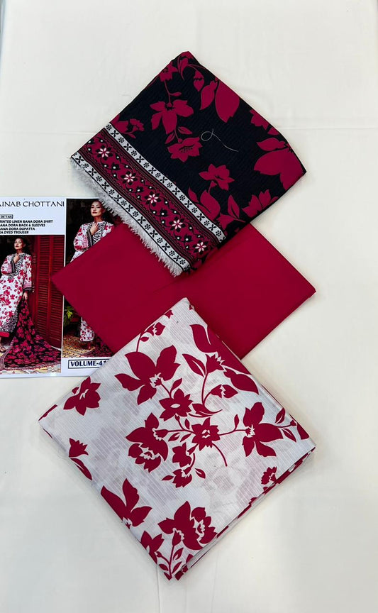 Zainab Chottani Bana Dora linen 3 Pc