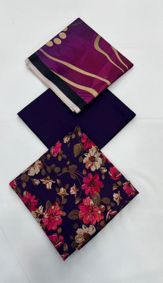 Classic Plain Linen 3PC with Same Fabric Dupatta