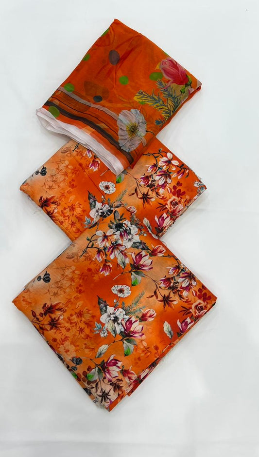 Bana Dora Linen with Bamber chiffon dupatta