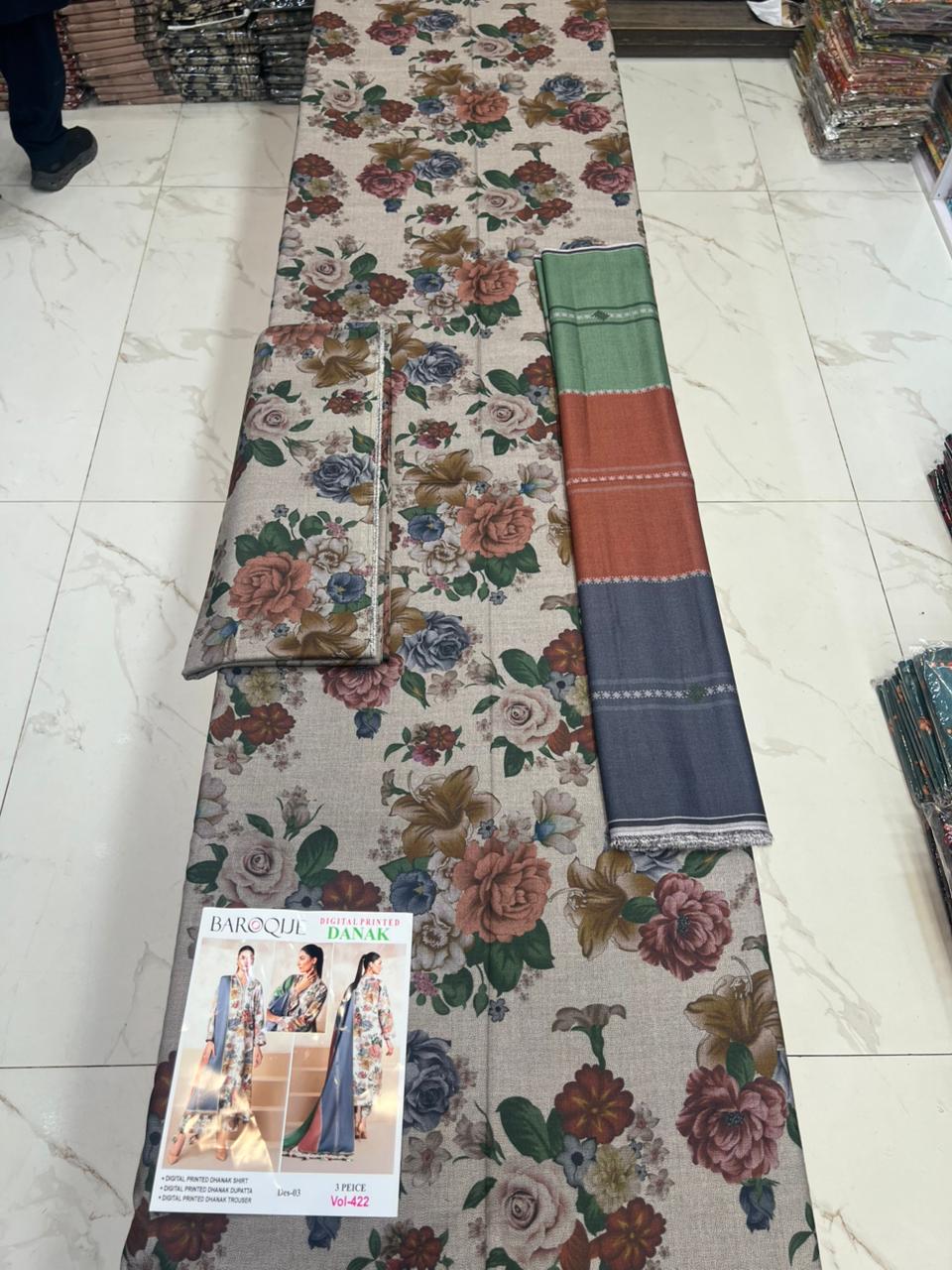 Luxury Barouqe Dhanak 3-PC Collection