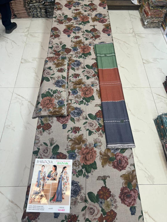 Luxury Barouqe Dhanak 3-PC Collection