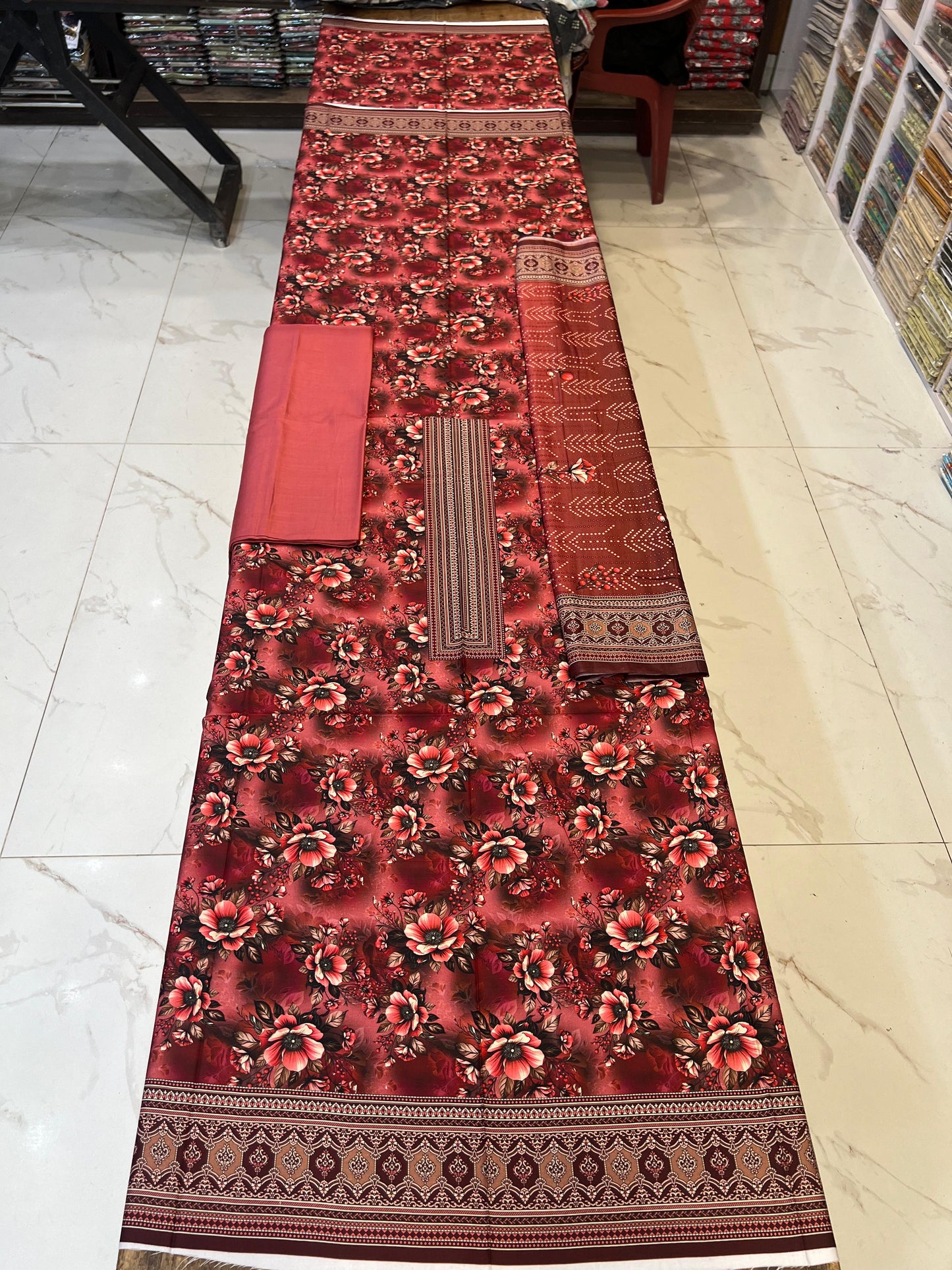 Classic Plain Linen 3PC with Same Fabric Dupatta