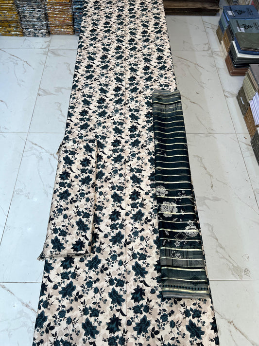 Original Linen 3PC With Fancy Dupatta