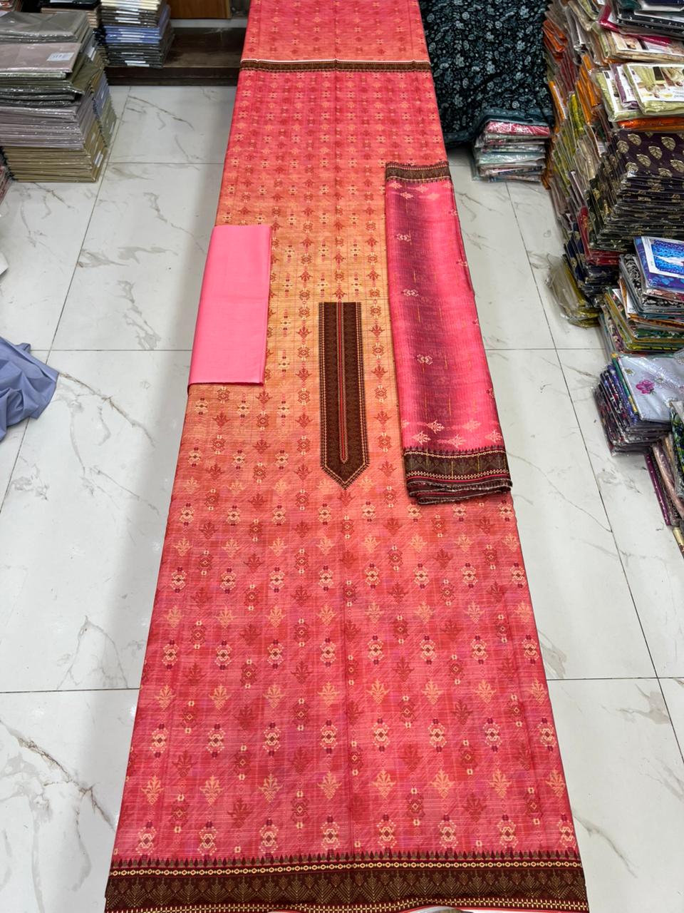 Almas Premium Bana Dora Lawn 3PC | Tarkashi Dupatta