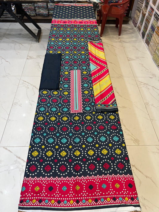 Classic Plain Linen 3PC with Same Fabric Dupatta