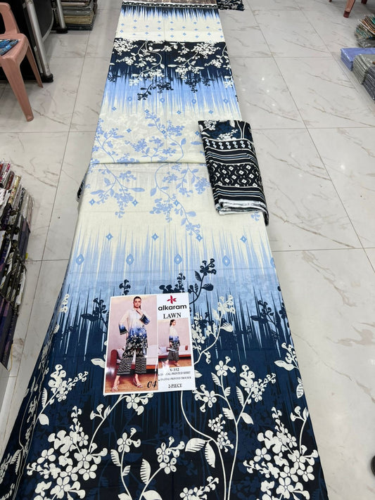 Alkaram Digital Printed Cord Set 2 Pc