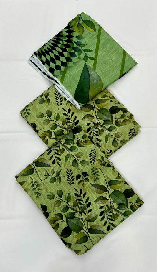 Viscose Bana Dora 3PC With Slub Viscose Dupatta