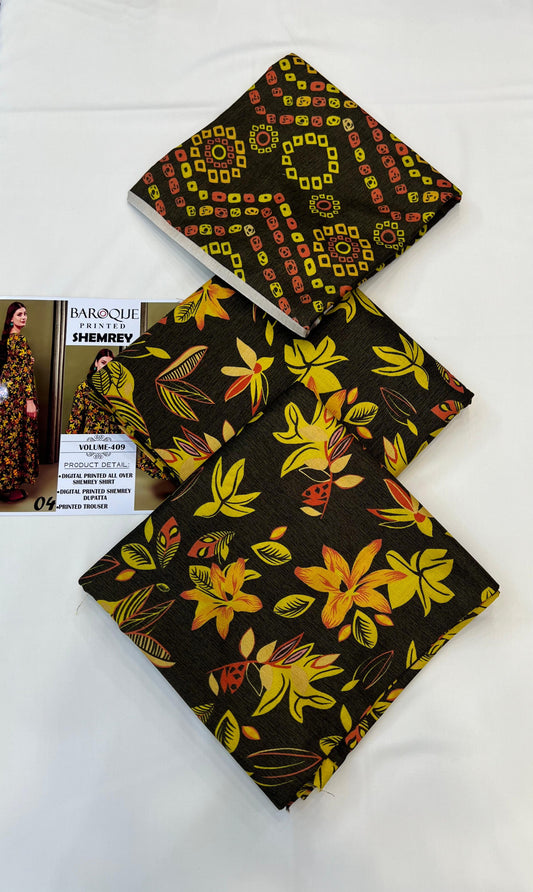 Baroque Printed Shemrey Winter 3PC