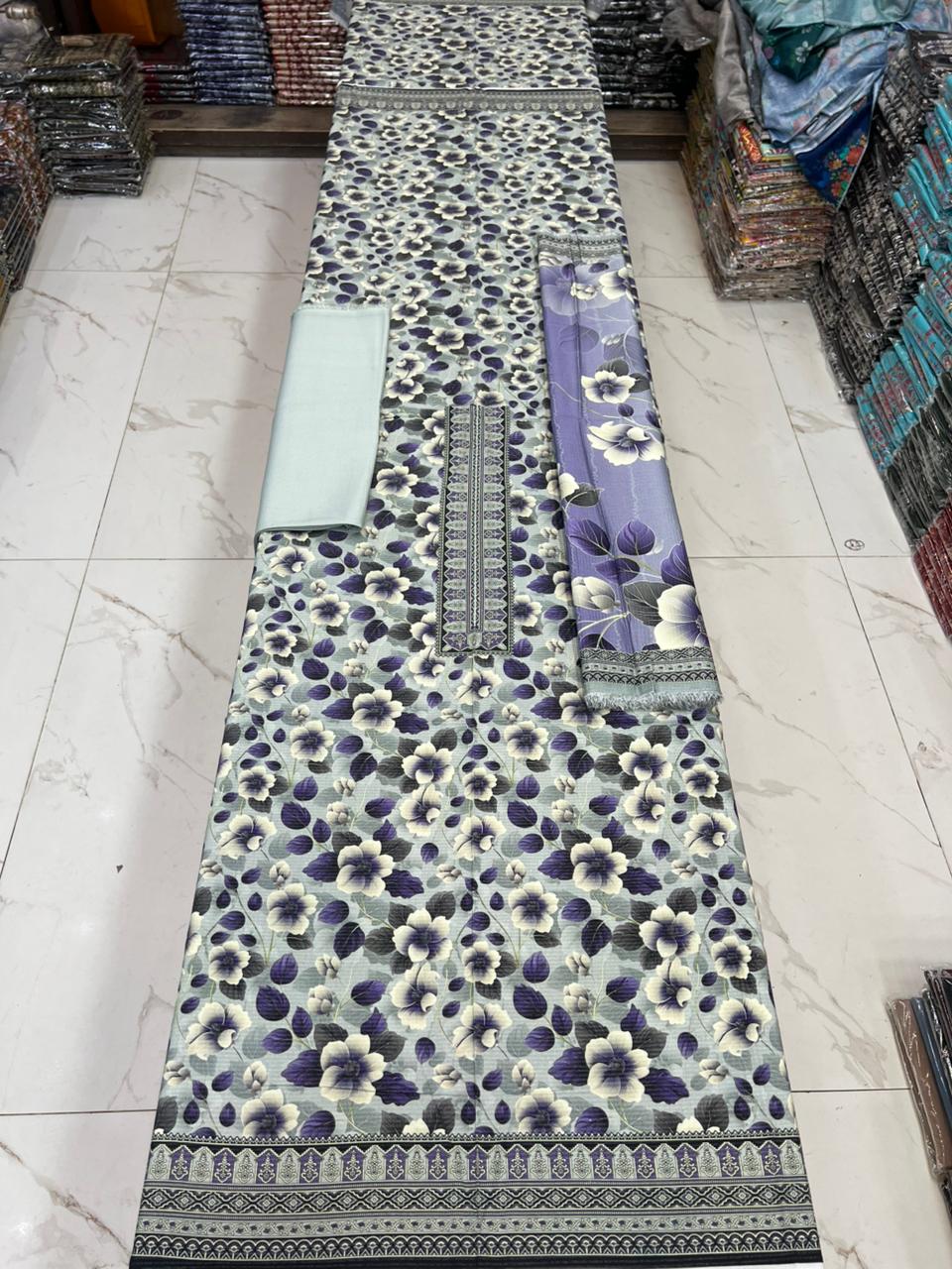 New Arrival! Luxury Fancy Karandi 3-Piece Suit