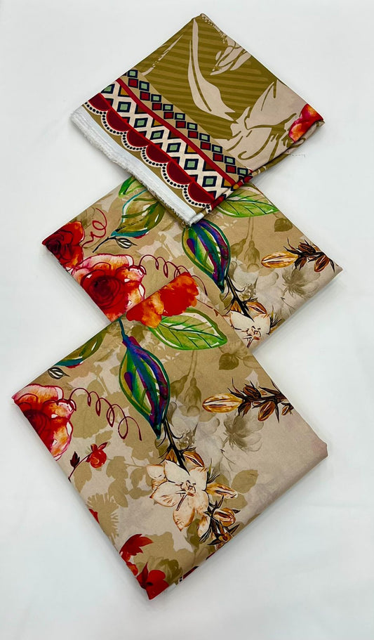 Bareeze Printed Viscose 3PC