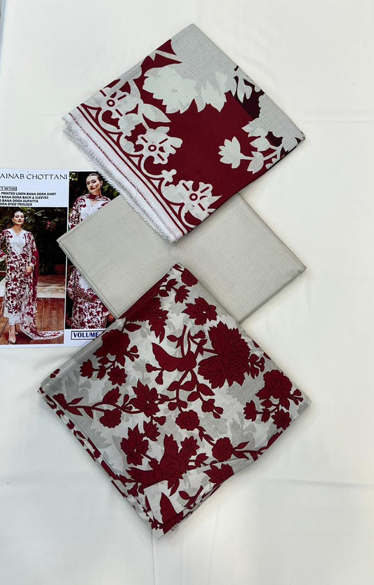 Zainab Chottani Bana Dora linen 3 Pc