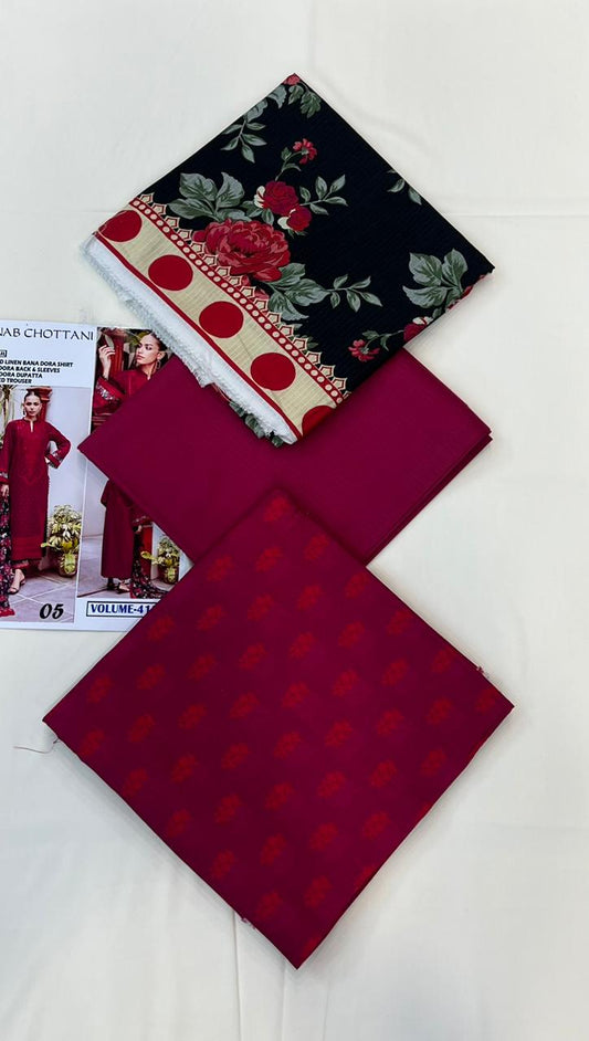 Zainab Chottani Bana Dora linen 3 Pc