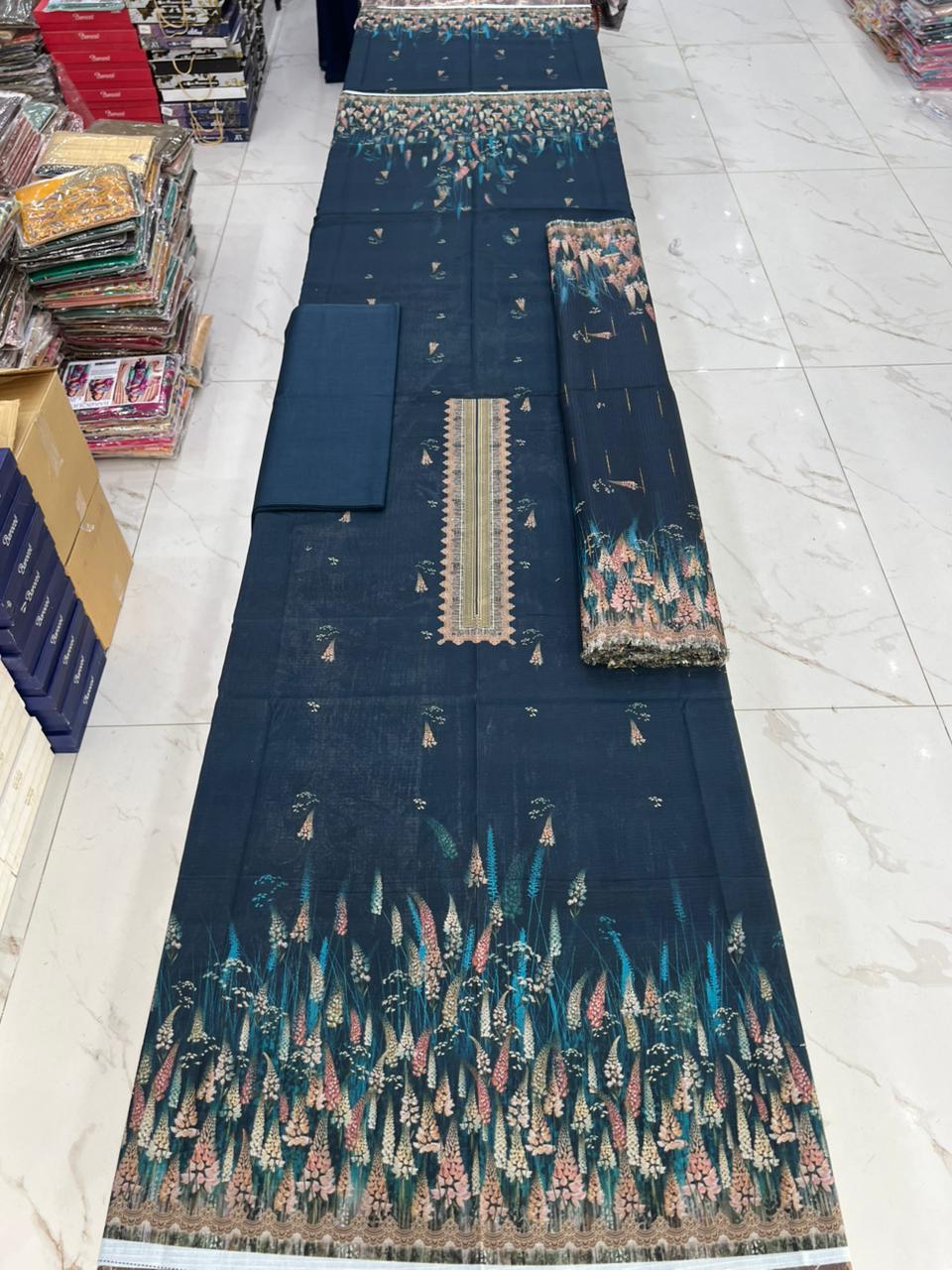 Swiss Bana Dora Lawn with Fancy Dupatta