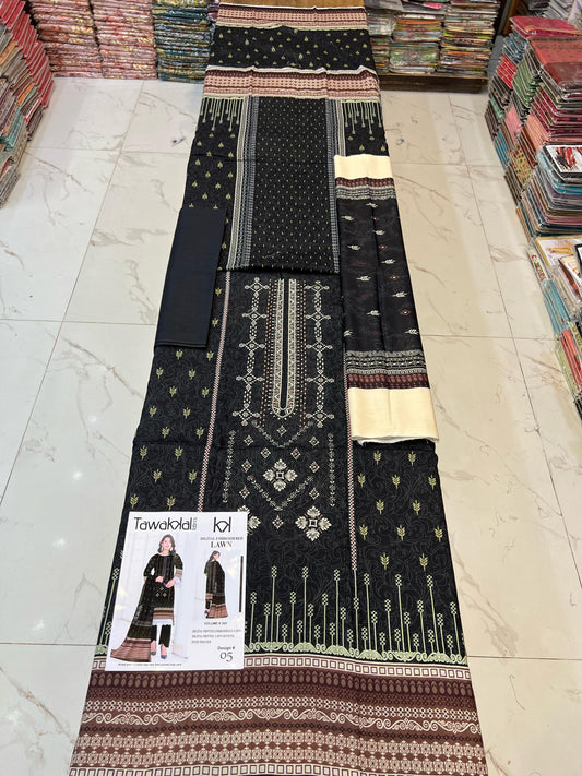 TAWAKAL LAWN 3PC SUIT