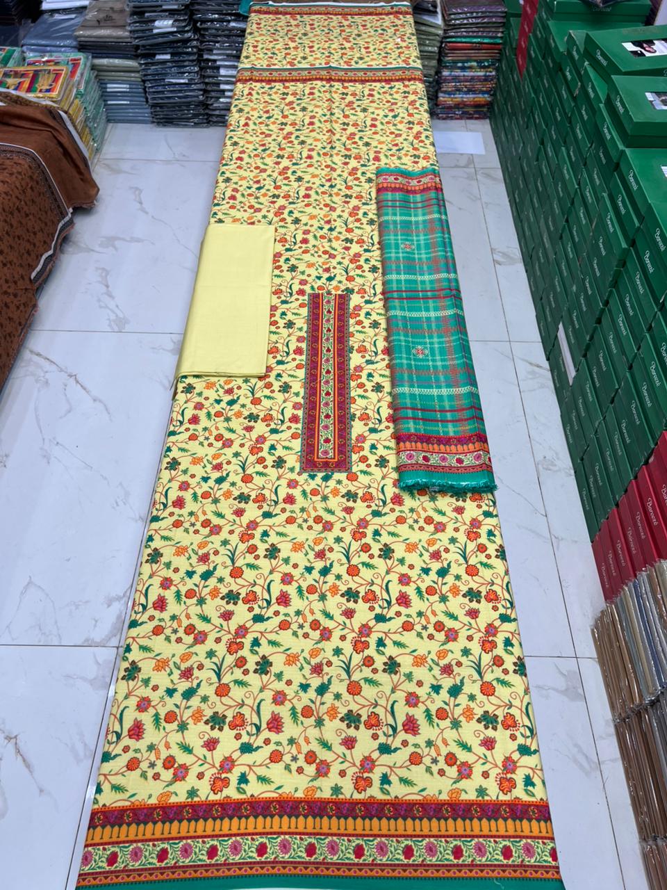 Almas Premium Bana Dora Lawn 3PC | Tarkashi Dupatta