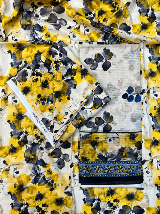 BAROQUE BANA DORA LAWN 3PC SUIT