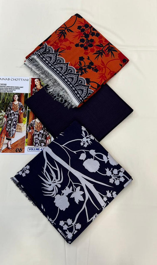 Zainab Chottani Bana Dora linen 3 Pc