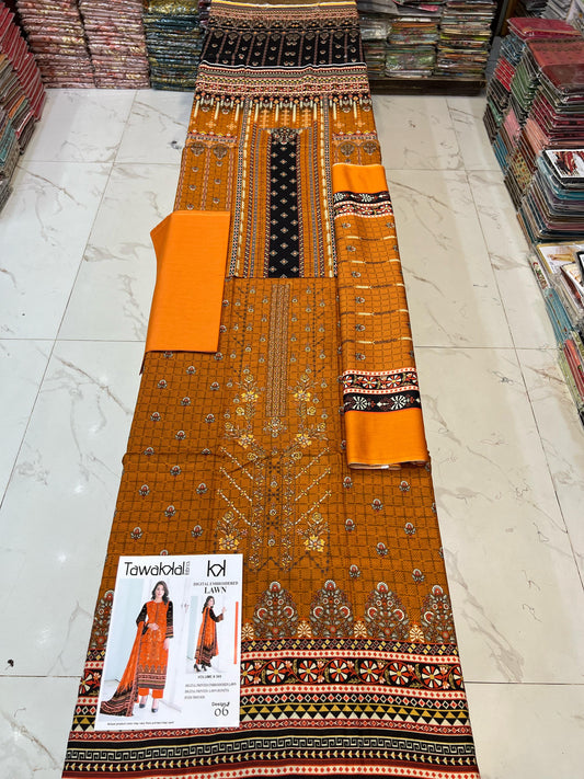 TAWAKAL LAWN 3PC SUIT