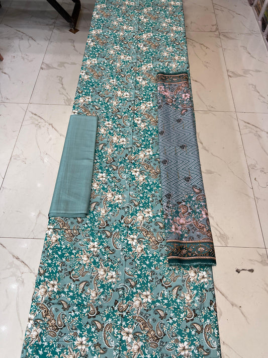 Bana Dora Tarkashi Dupatta Printed Linen 3PC