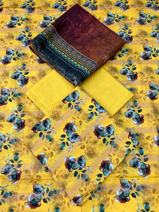 Sharjeena Premium Fancy Lawn 3PC