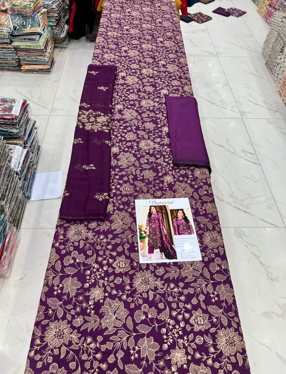 Bareeze karandi Embroidered 3PC