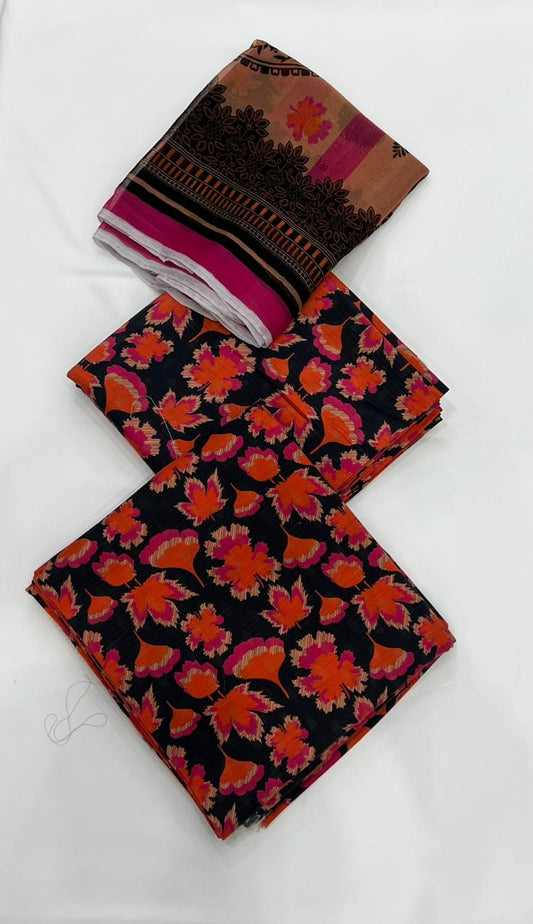 Bana Dora Linen with Bamber chiffon dupatta