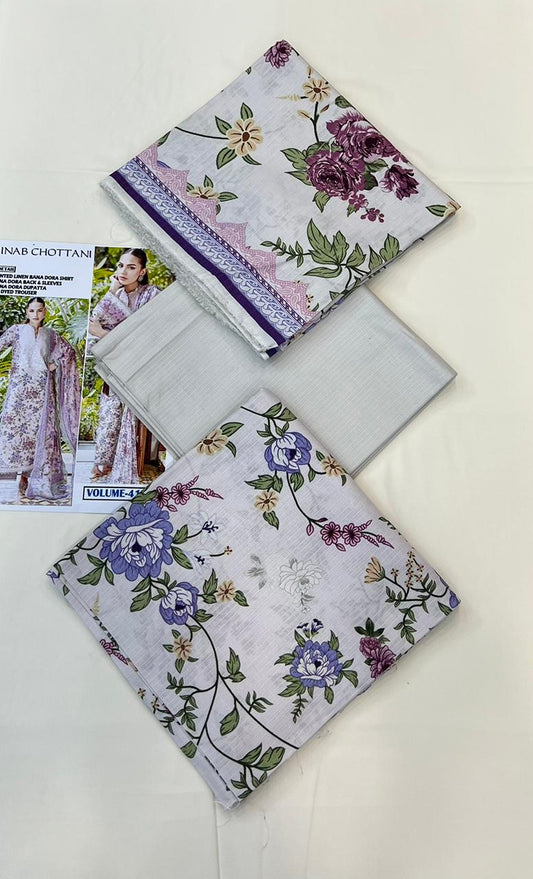 Zainab Chottani Bana Dora linen 3 Pc