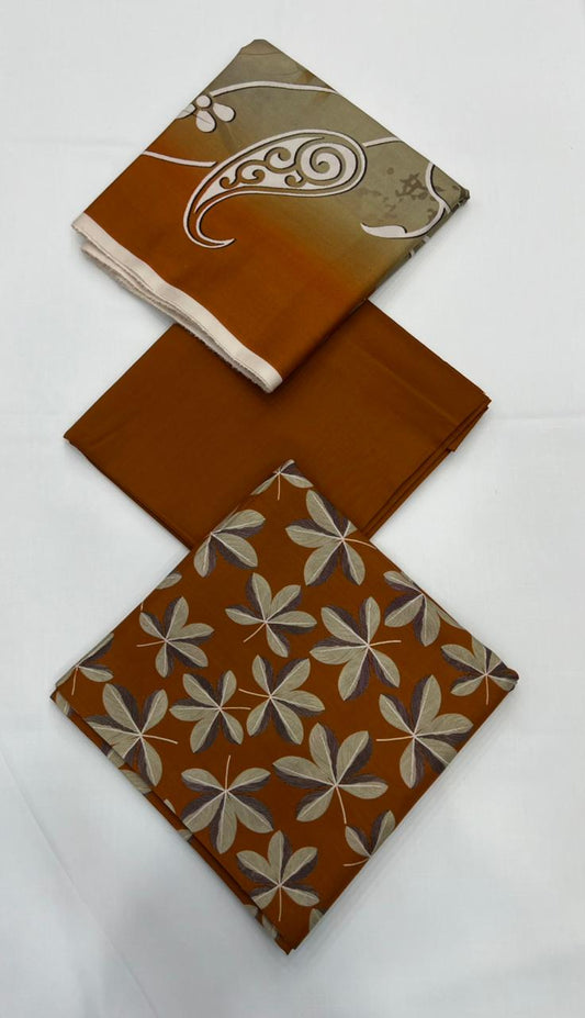 Classic Plain Linen 3PC with Same Fabric Dupatta