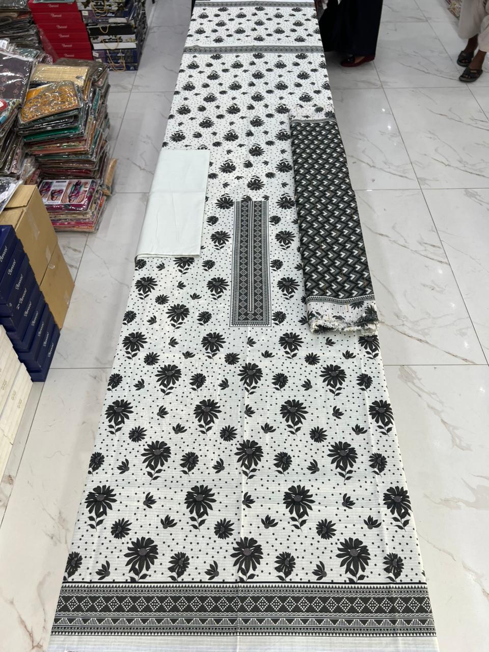 Swiss Bana Dora Lawn with Fancy Dupatta