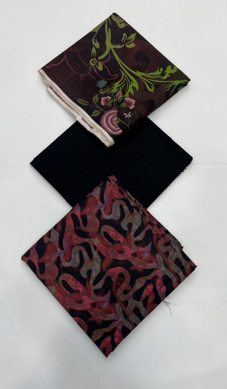 Classic Plain Linen 3PC with Same Fabric Dupatta