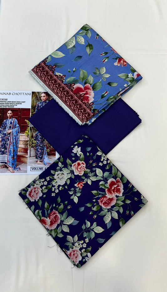 Zainab Chottani Bana Dora linen 3 Pc