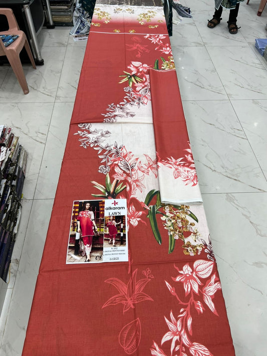 Alkaram Digital Printed Cord Set 2 Pc