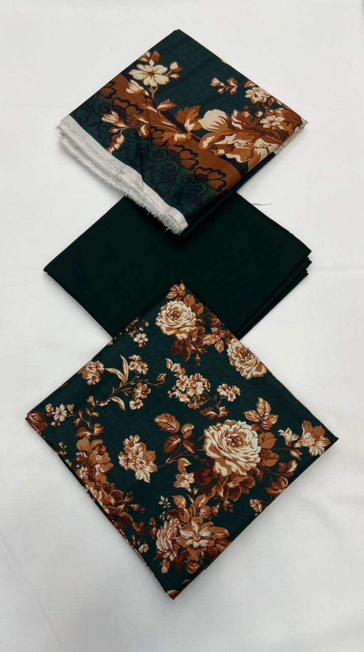 Classic Plain Linen 3PC with Same Fabric Dupatta