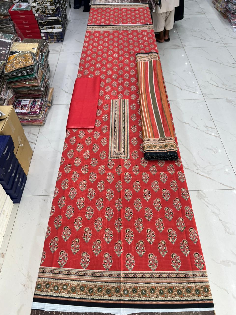 Swiss Bana Dora Lawn with Fancy Dupatta