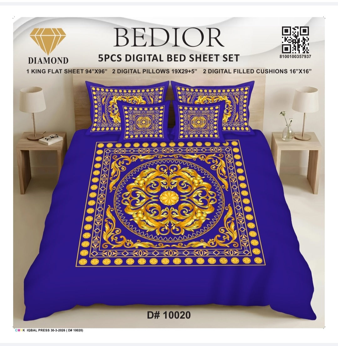 BEDIOR 5PCS DIGITAL BED SHEET SET 10020