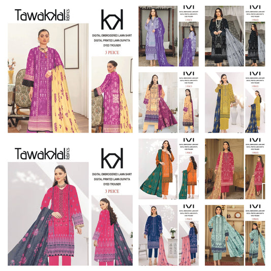 Tawakal Lawn pack of 10 Dresses
