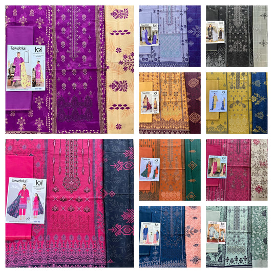 Tawakal Lawn pack of 10 Dresses