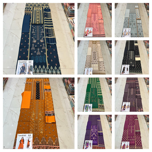 TAWAKAL LAWN 3PC SUIT