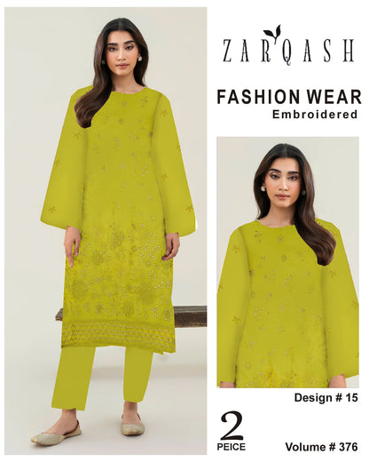 ZARQASH FASHION WEAR EMB 2PC