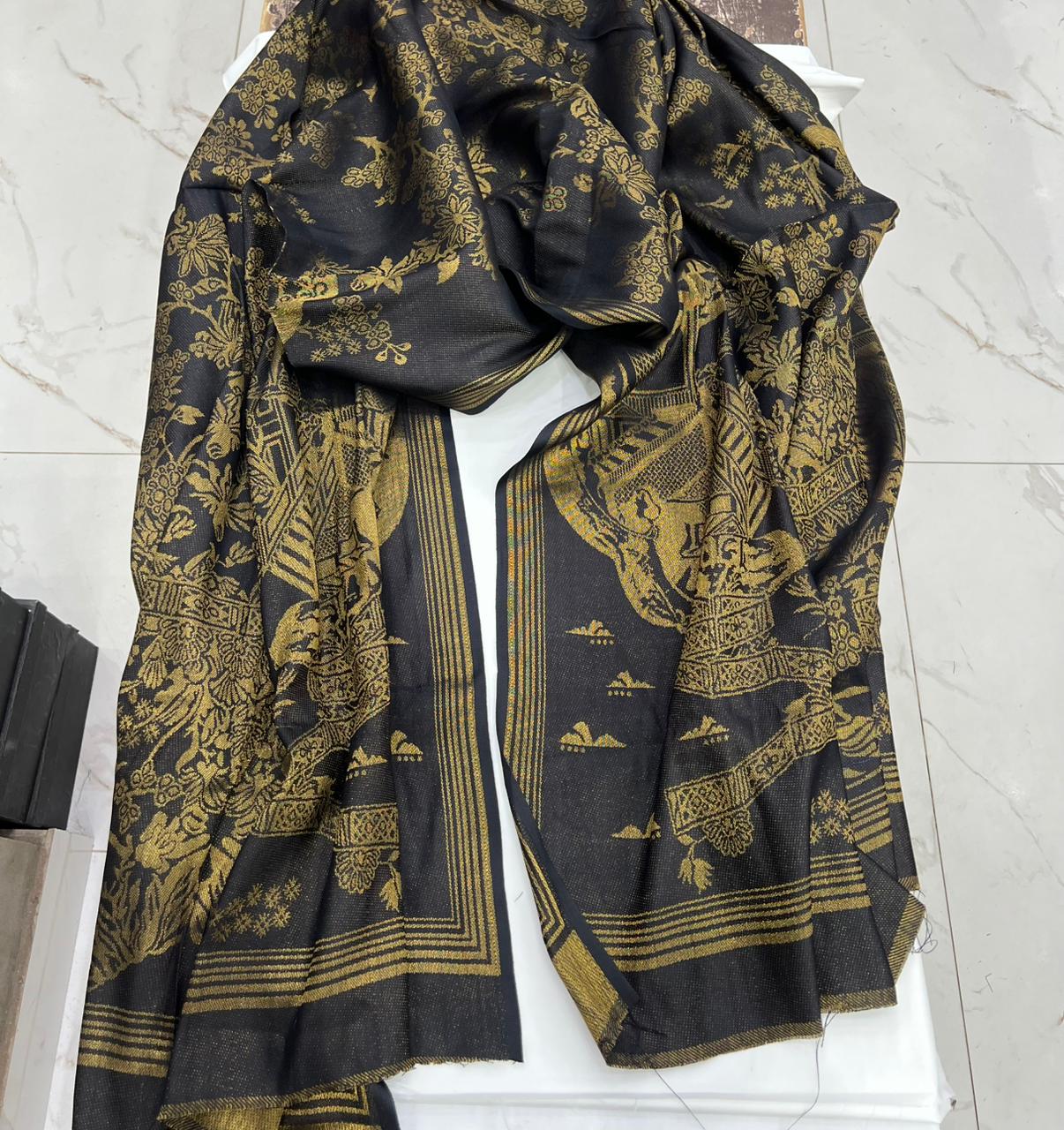 Winter Shawls Jacquard Banarasi