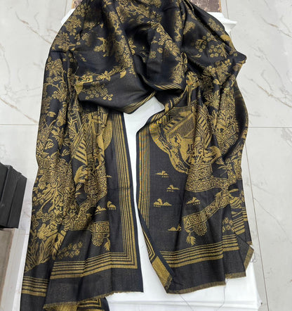 Winter Shawls Jacquard Banarasi