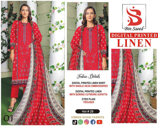 BIN SAEED Embroidered Collection