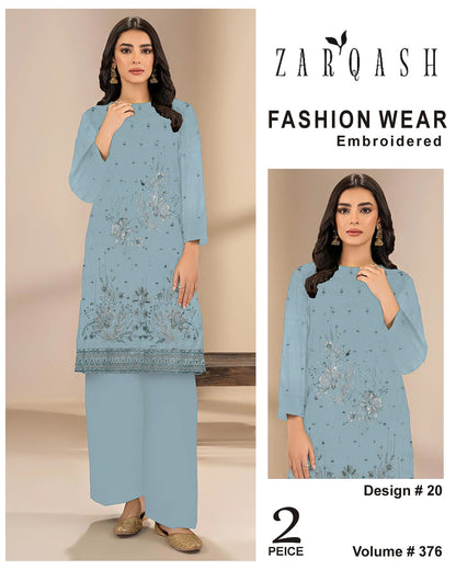 ZARQASH FASHION WEAR EMB 2PC