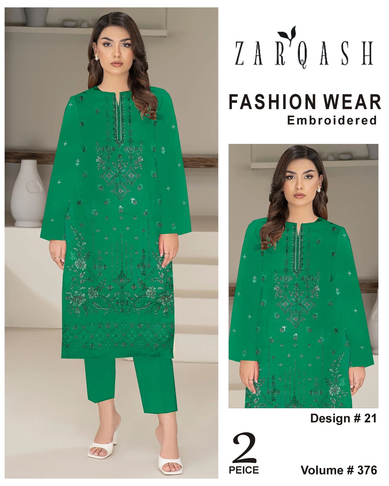 ZARQASH FASHION WEAR EMB 2PC
